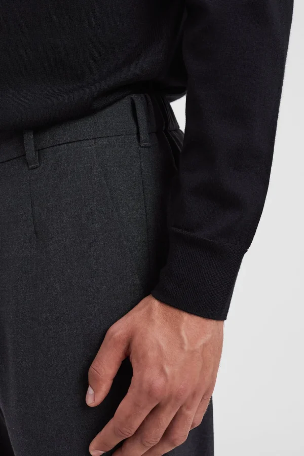 Norse Projects TROUSERS^Aaren Cordura Tech Wool Trouser Charcoal Melange
