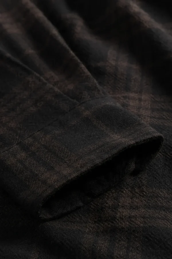 Norse Projects SHIRTING^Algot Relaxed Wool Check Shirt Espresso