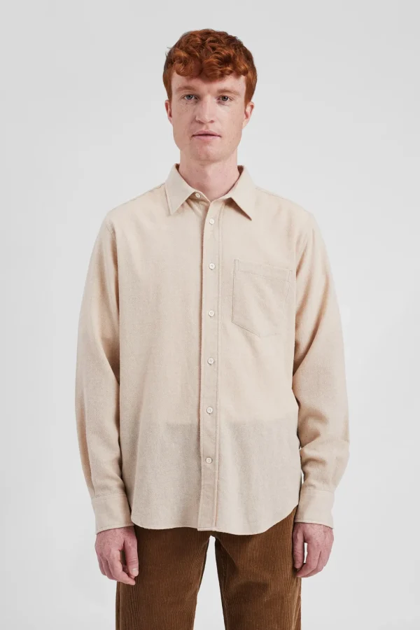 Norse Projects SHIRTING^Algot Relaxed Wool Shirt Ecru