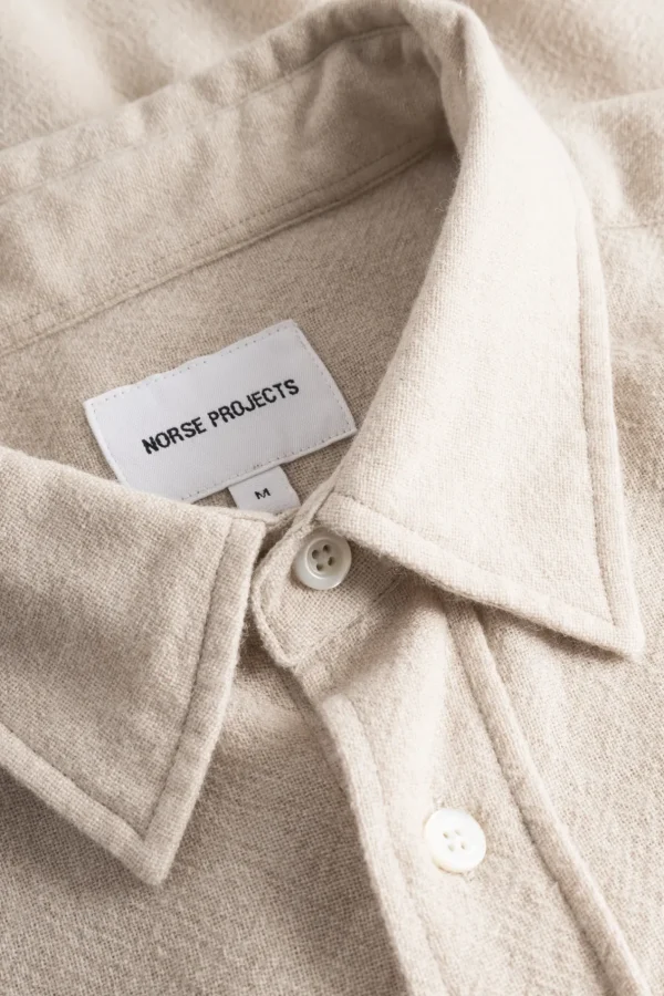Norse Projects SHIRTING^Algot Relaxed Wool Shirt Ecru