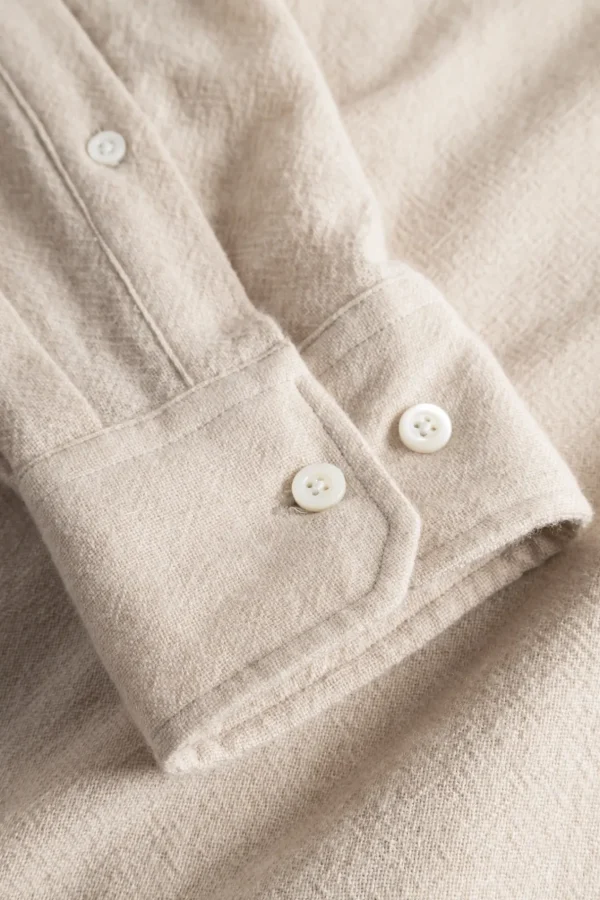 Norse Projects SHIRTING^Algot Relaxed Wool Shirt Ecru