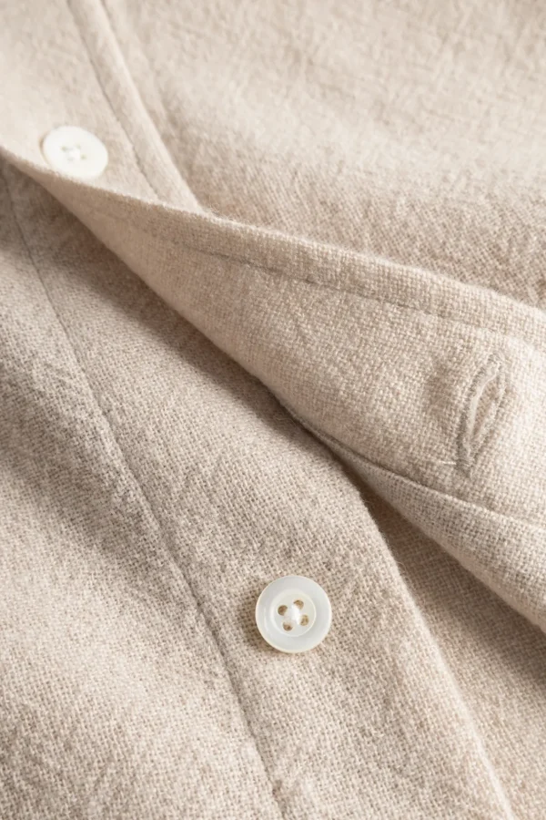 Norse Projects SHIRTING^Algot Relaxed Wool Shirt Ecru