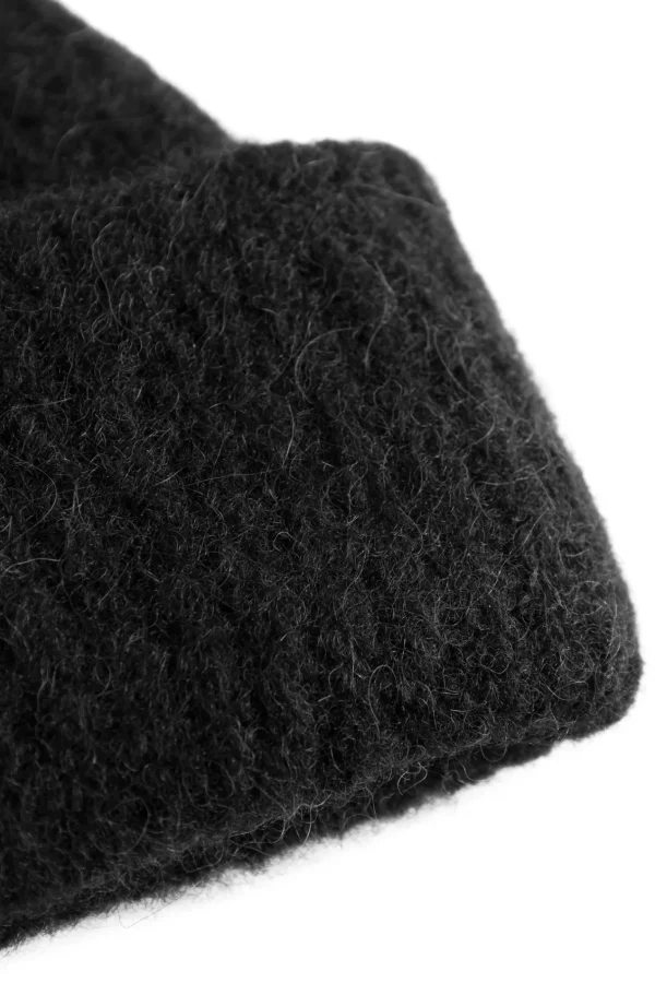 Norse Projects BEANIES^Alpaca Wool Short Beanie Black