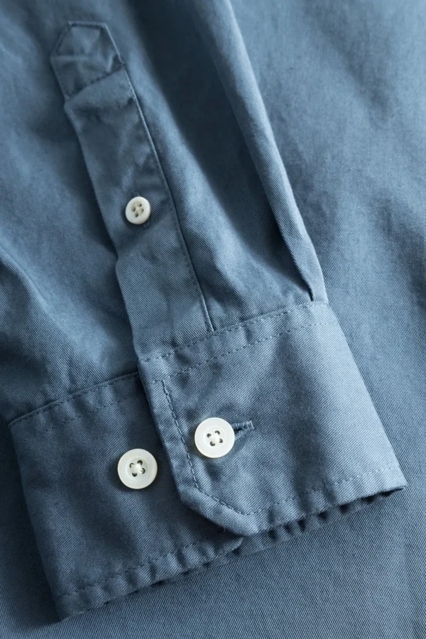 Norse Projects SHIRTING^Anton Light Twill Shirt Steel Blue