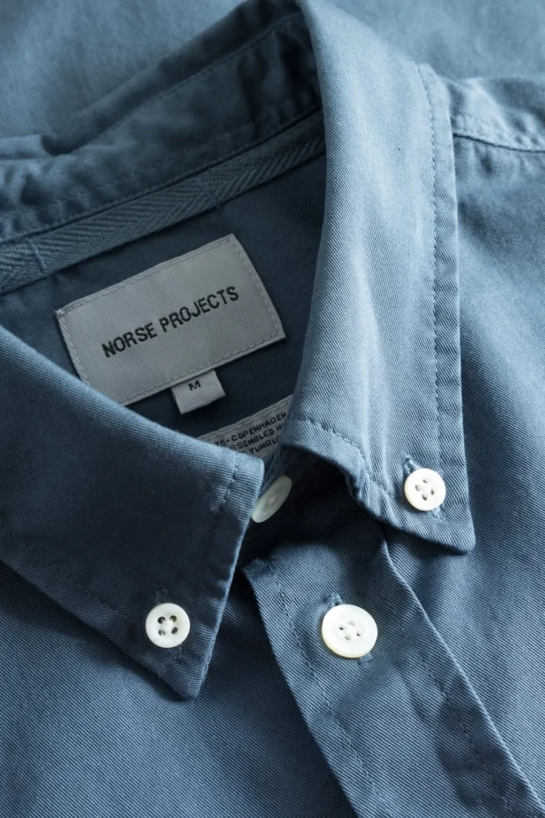 Norse Projects SHIRTING^Anton Light Twill Shirt Steel Blue