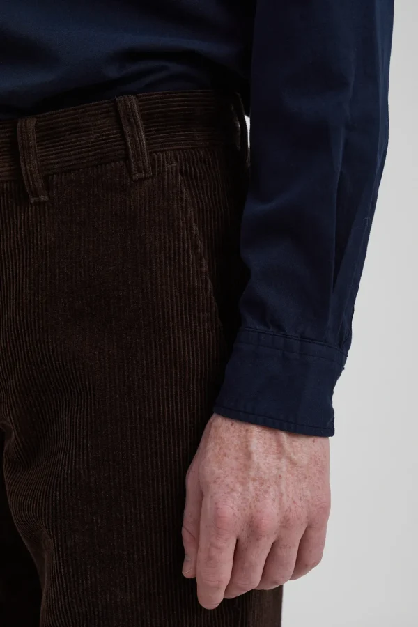 Norse Projects TROUSERS^Aros Regular Wide Wale Corduroy Chino Espresso