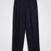 Norse Projects TROUSERS^Benn Relaxed Pleated Trouser Dark Navy