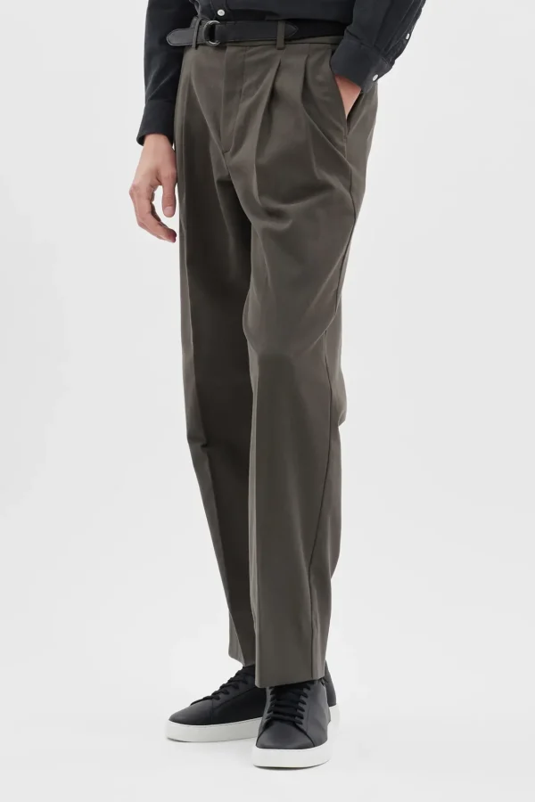 Norse Projects TROUSERS^Benn Relaxed Pleated Trouser Beech Green