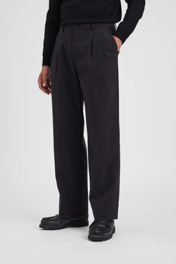 Norse Projects TROUSERS^Benn Relaxed Pleated Trouser Dark Navy