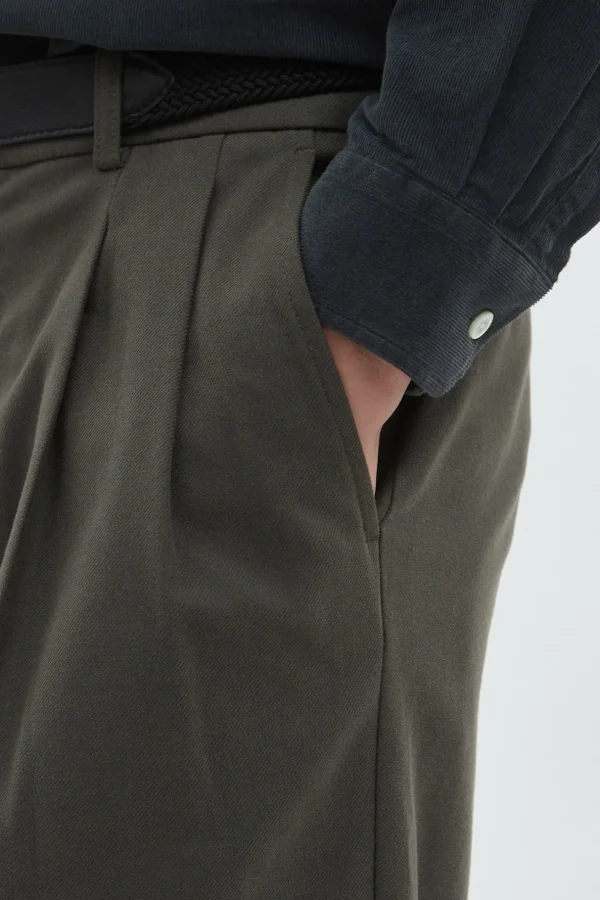 Norse Projects TROUSERS^Benn Relaxed Pleated Trouser Beech Green