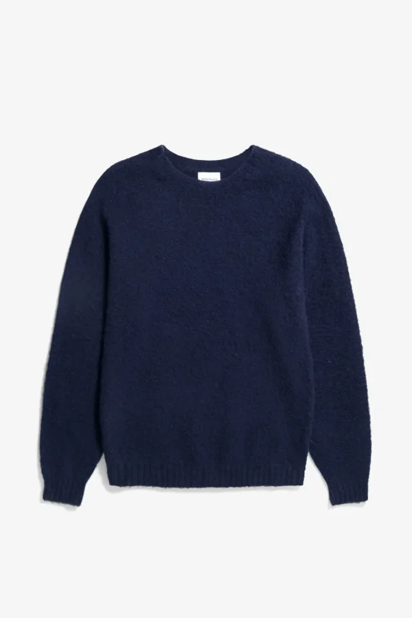 Norse Projects KNITWEAR^Birnir Brushed Lambswool Dark Navy