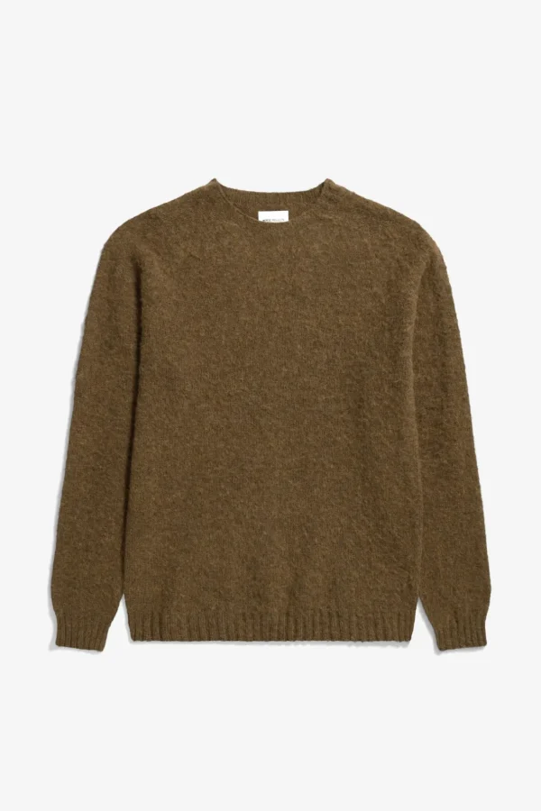 Norse Projects KNITWEAR^Birnir Brushed Lambswool Dark Olive