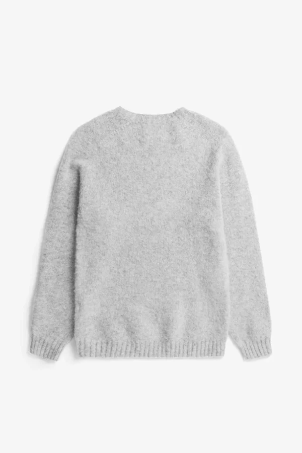 Norse Projects KNITWEAR^Birnir Brushed Lambswool Light Grey Melange