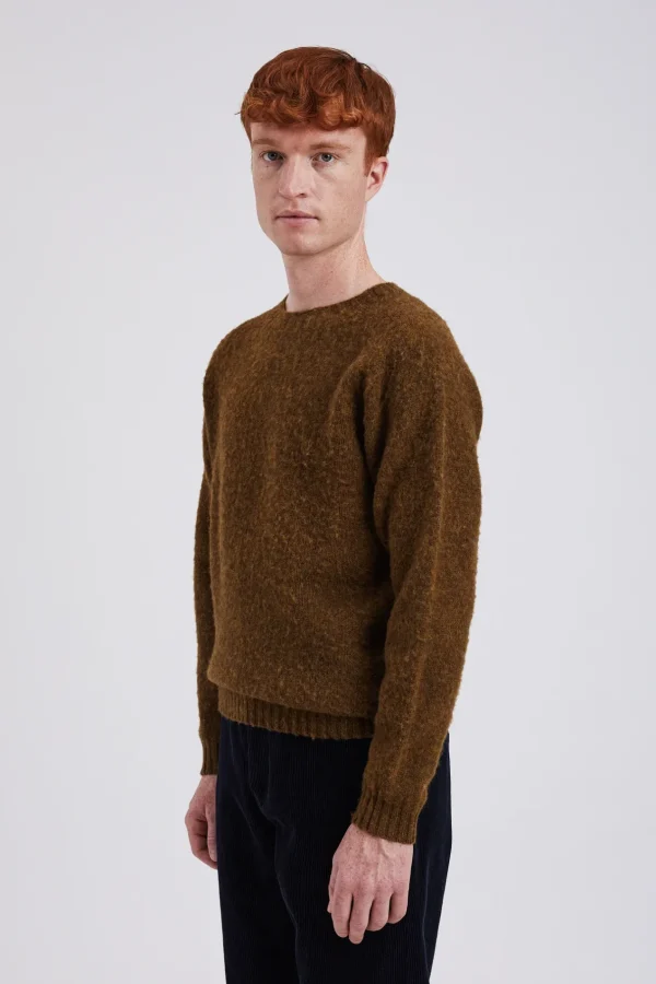 Norse Projects KNITWEAR^Birnir Brushed Lambswool Dark Olive
