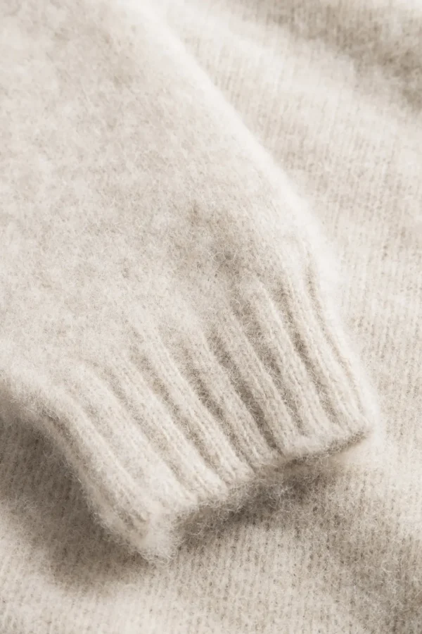 Norse Projects KNITWEAR^Birnir Brushed Lambswool Oatmeal