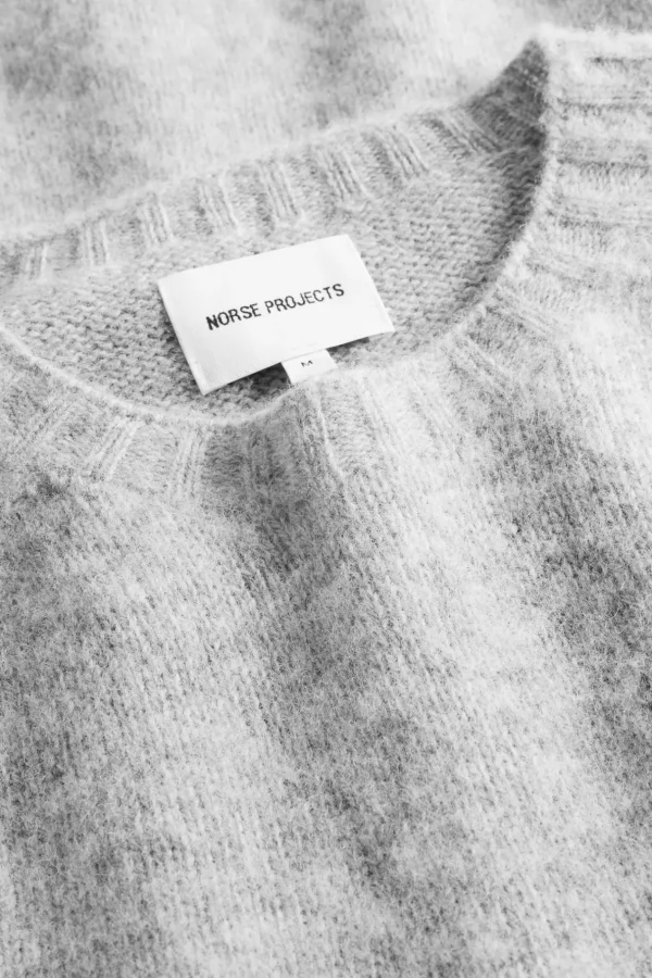 Norse Projects KNITWEAR^Birnir Brushed Lambswool Light Grey Melange