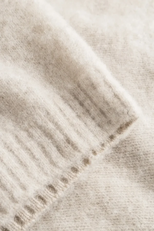 Norse Projects KNITWEAR^Birnir Brushed Lambswool Oatmeal