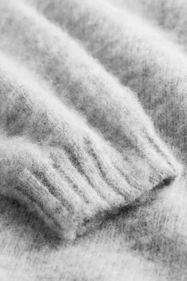 Norse Projects KNITWEAR^Birnir Brushed Lambswool Light Grey Melange