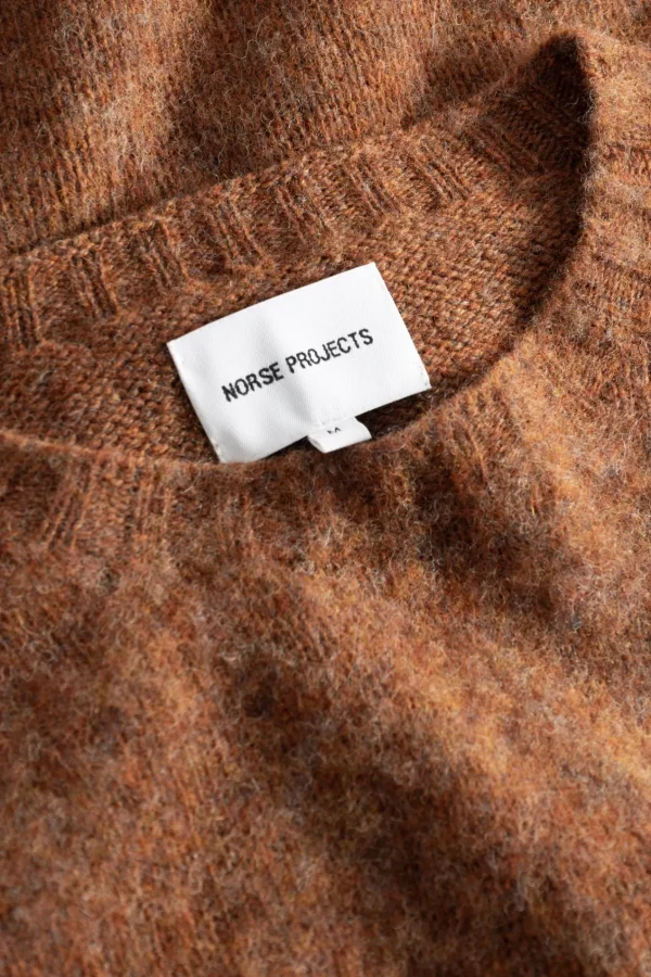 Norse Projects KNITWEAR^Birnir Brushed Lambswool Burnt Orange