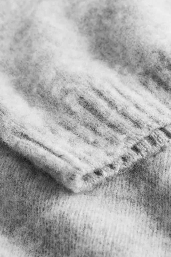 Norse Projects KNITWEAR^Birnir Brushed Lambswool Light Grey Melange