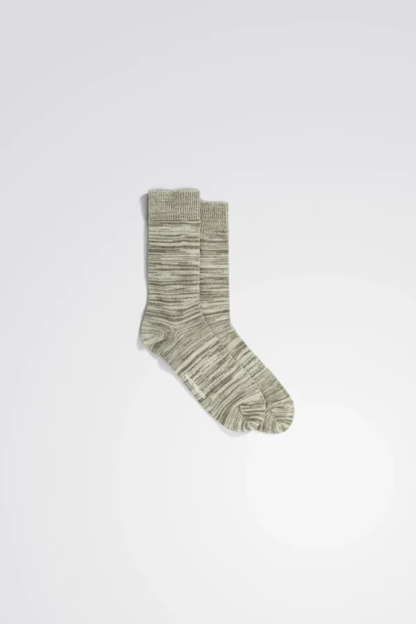 Norse Projects ACCESSORIES^Bjarki Cotton Twist Sock Sediment Green
