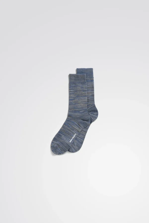 Norse Projects ACCESSORIES^Bjarki Cotton Twist Sock Fog Blue