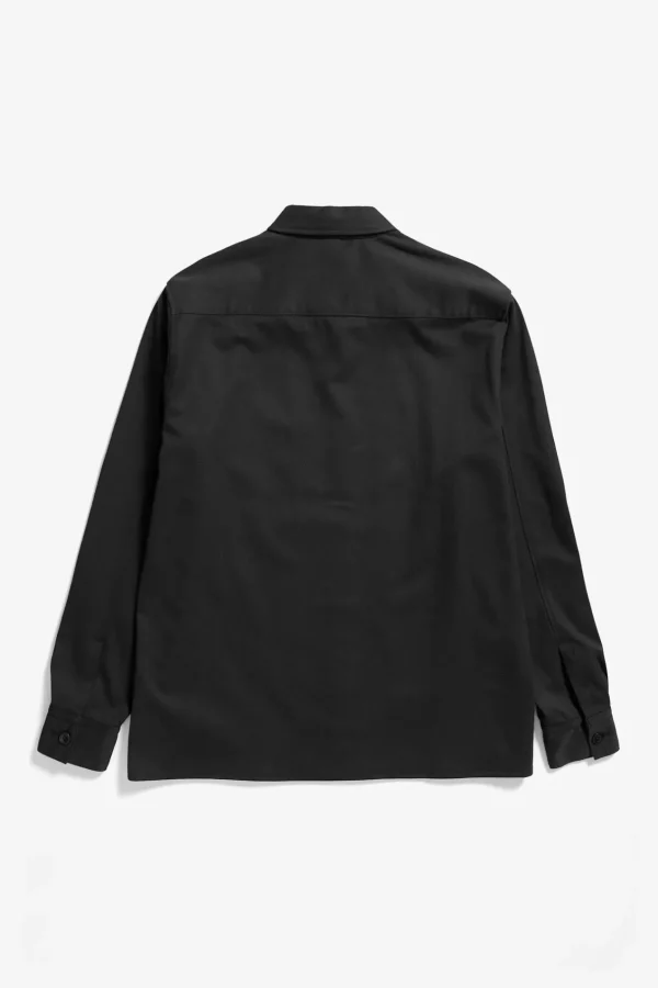 Norse Projects SHIRTING^Carsten Cotton Wool LS Shirt Black