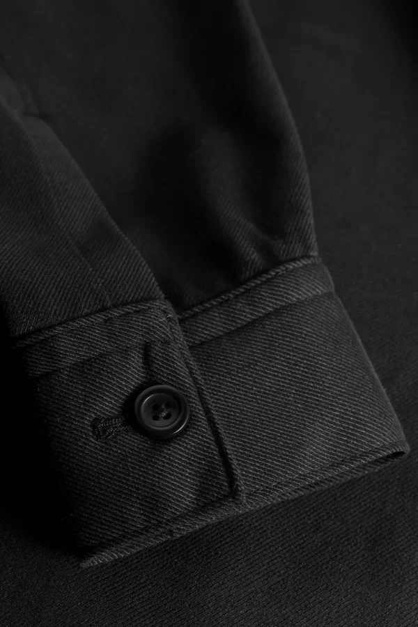 Norse Projects SHIRTING^Carsten Cotton Wool LS Shirt Black