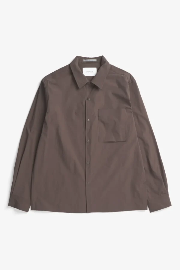 Norse Projects SHIRTING^Carsten Travel Light Shirt LS Espresso