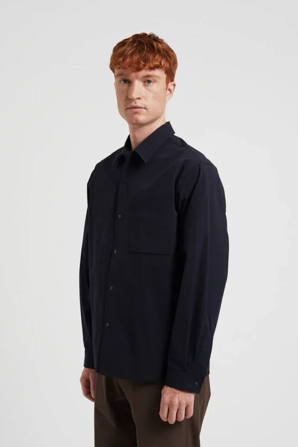 Norse Projects SHIRTING^Carsten Travel Light Shirt LS Dark Navy