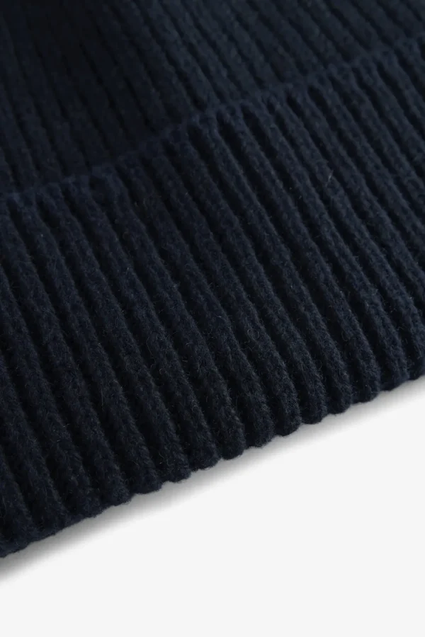 Norse Projects BEANIES^Cashmere Rib Beanie Dark Navy