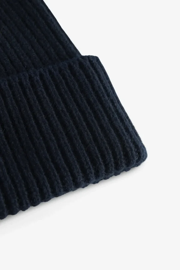 Norse Projects BEANIES^Cashmere Rib Beanie Dark Navy