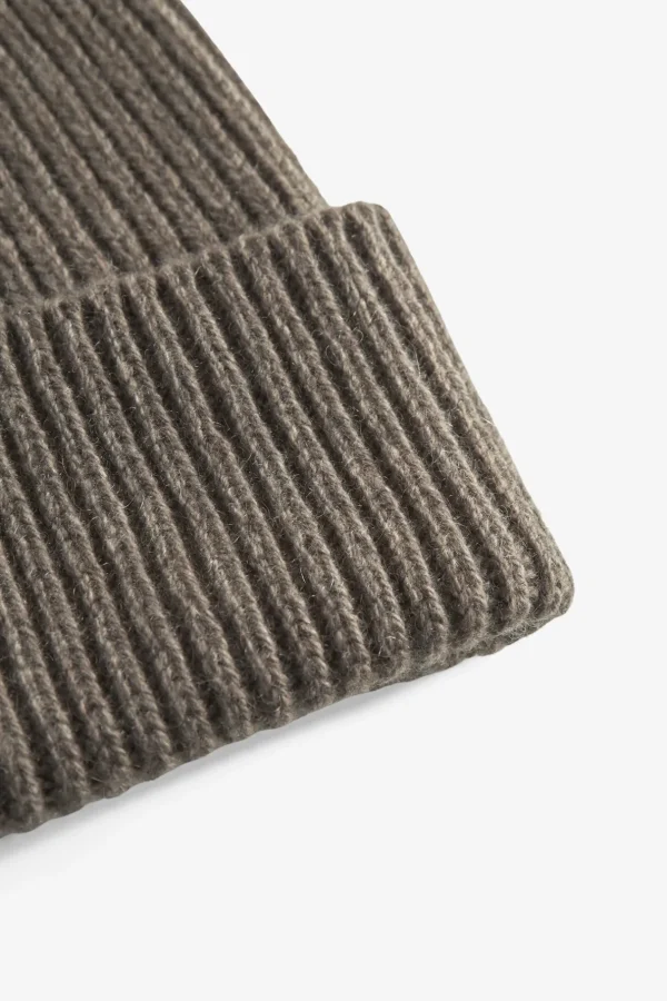 Norse Projects BEANIES^Cashmere Rib Beanie Taupe