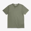 Norse Projects T-SHIRTS^Cotton Crêpe T-shirt Sediment Green