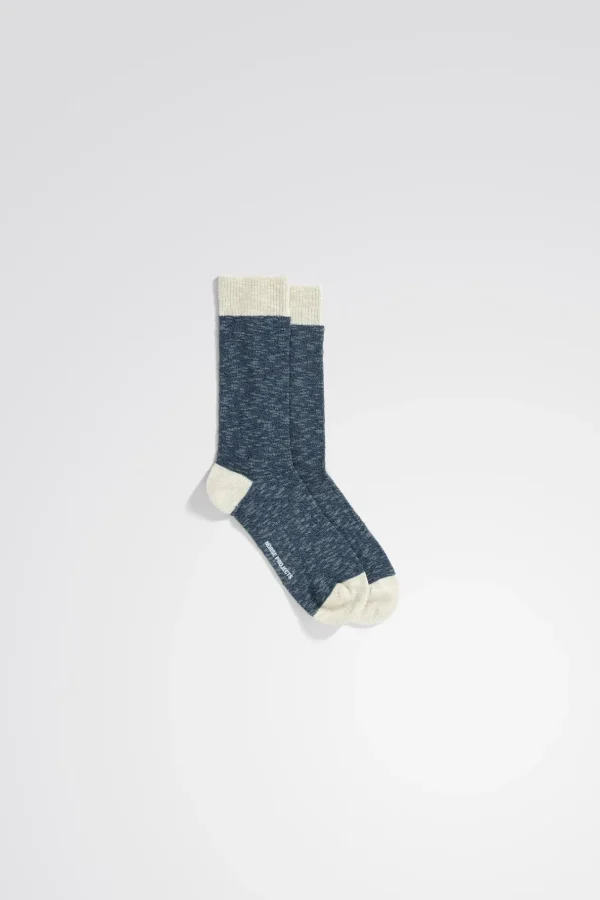 Norse Projects ACCESSORIES^Ebbe Slub Sock Steel Blue