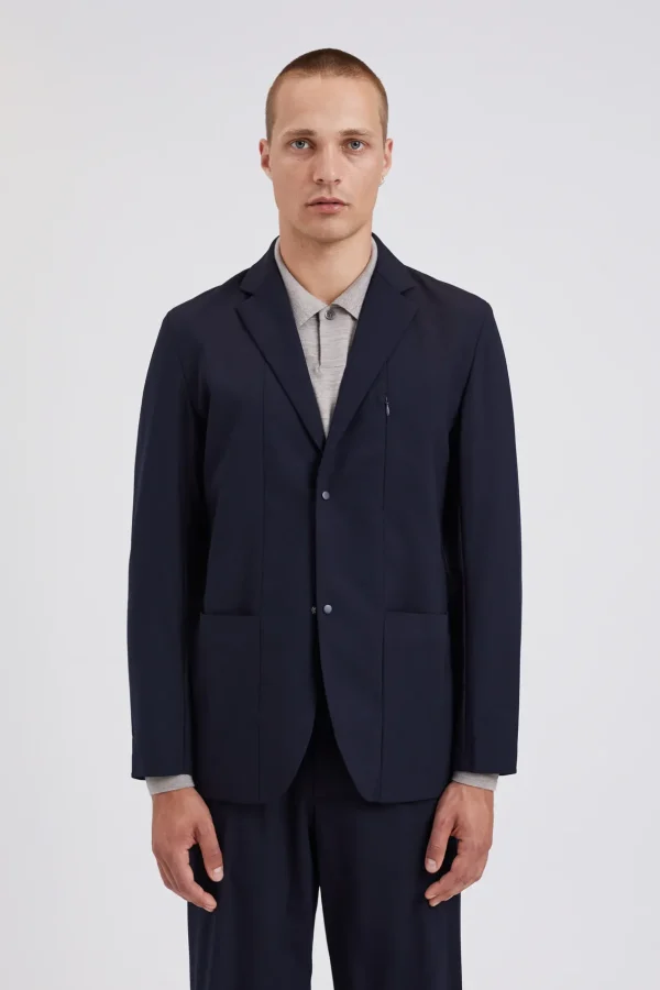 Norse Projects OVERSHIRTS | OUTERWEAR^Emil Cordura Tech Wool Blazer Dark Navy