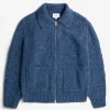 Norse Projects KNITWEAR^Erik Donegal Diamond Jacket Ensign Blue