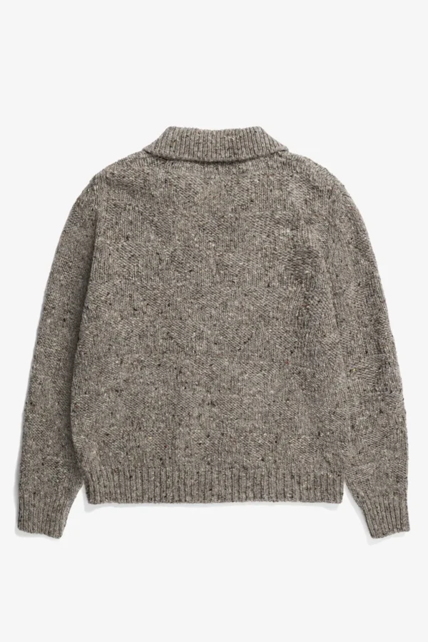 Norse Projects KNITWEAR^Erik Donegal Diamond Jacket Grey Melange