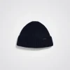 Norse Projects BEANIES^Fine Merino Rib Beanie Dark Navy
