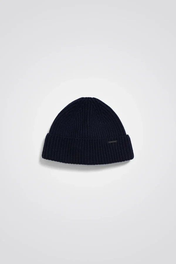 Norse Projects BEANIES^Fine Merino Rib Beanie Dark Navy