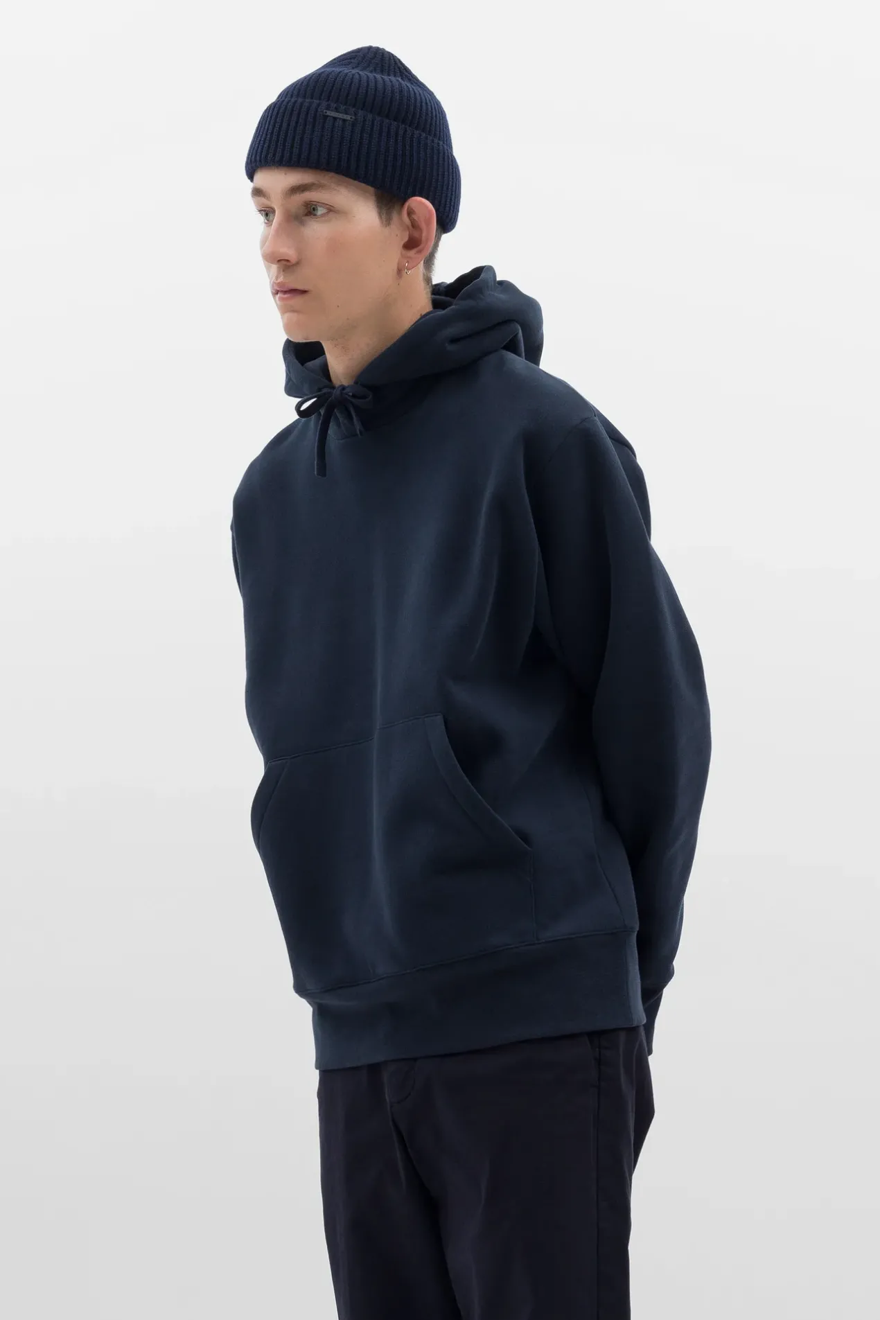 fine_merino_rib_beanie_3.webp Norse Projects BEANIES^Fine Merino Rib Beanie Dark Navy