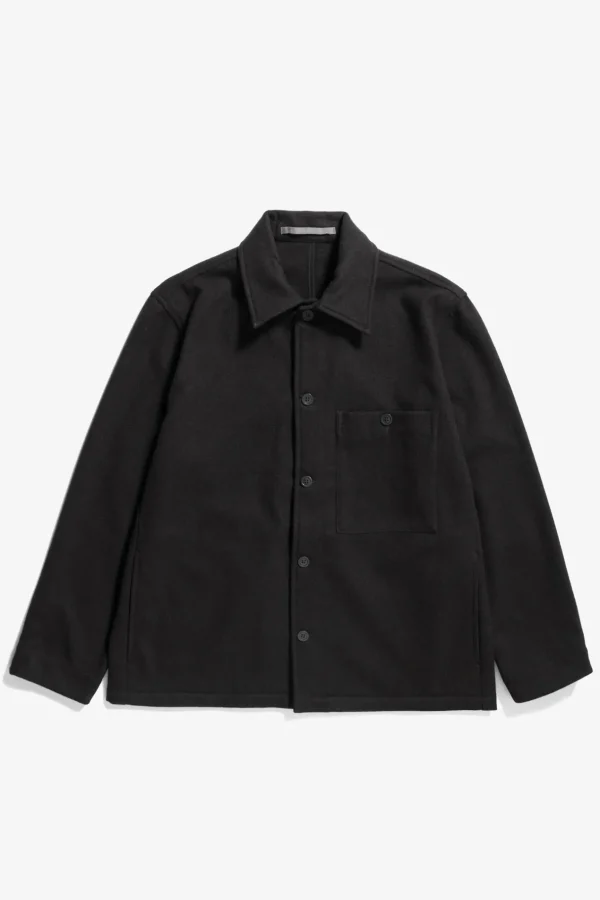 Norse Projects OVERSHIRTS^Folke Wool Overshirt Espresso