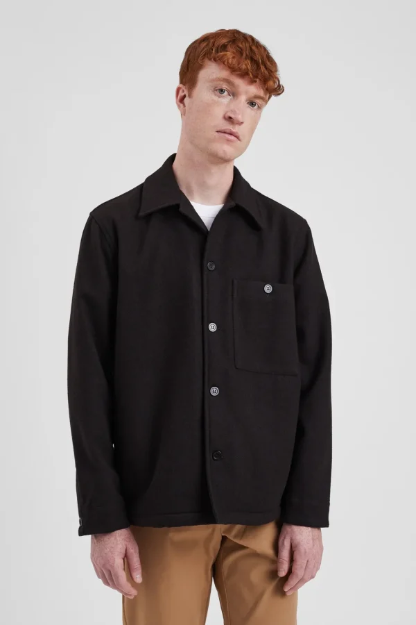 Norse Projects OVERSHIRTS^Folke Wool Overshirt Espresso