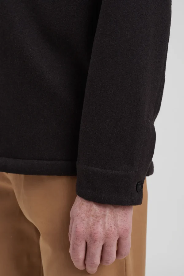 Norse Projects OVERSHIRTS^Folke Wool Overshirt Espresso