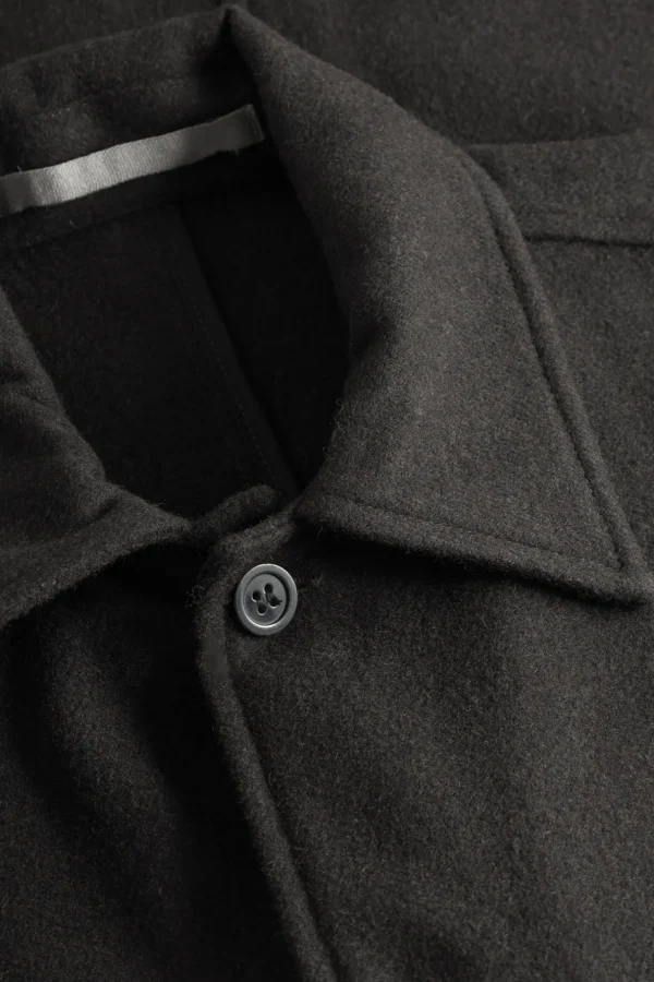 Norse Projects OVERSHIRTS^Folke Wool Overshirt Espresso