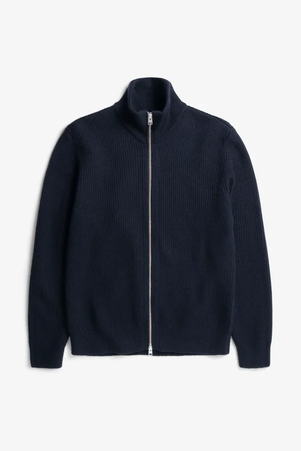 Norse Projects KNITWEAR^Hagen Cotton Wool Jacket Dark Navy