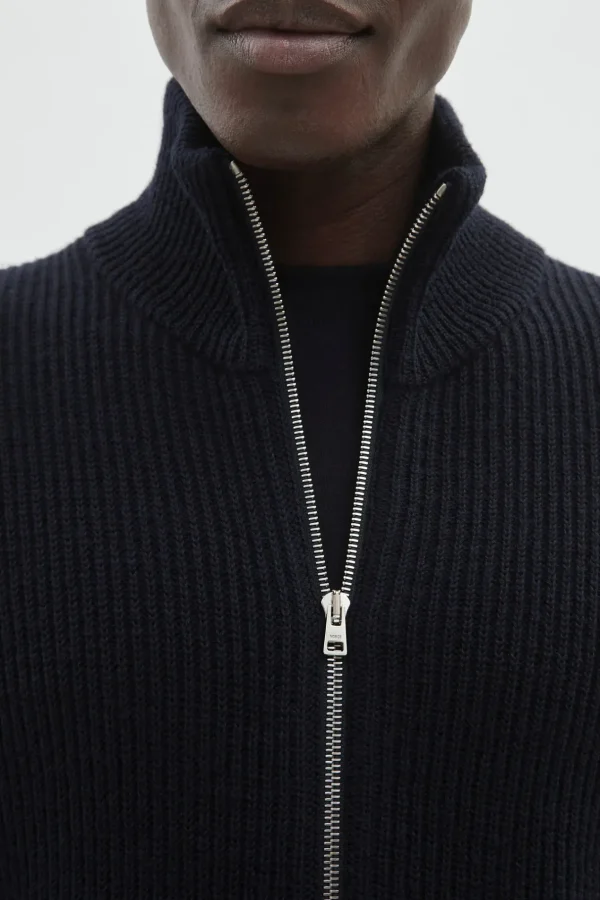 Norse Projects KNITWEAR^Hagen Cotton Wool Jacket Dark Navy