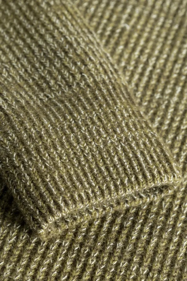 Norse Projects KNITWEAR^Hagen Wool Cotton Rib Full Zip Jacket Sitka Green