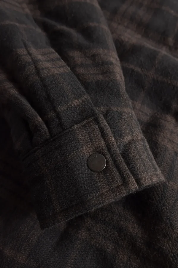 Norse Projects OVERSHIRTS^Hjalmer Insulated Wool Check Overshirt Espresso