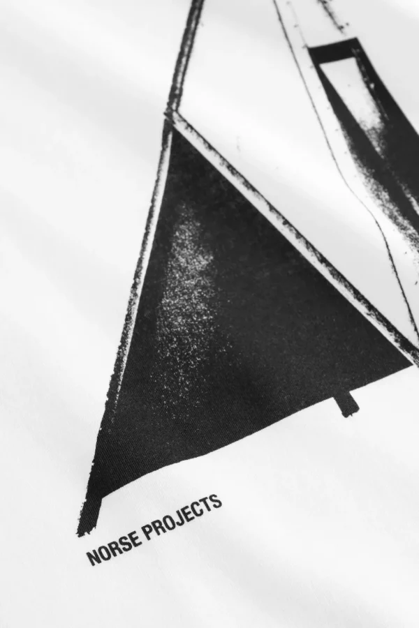 Norse Projects T-SHIRTS^Holger Organic Interlock Hide Print T-Shirt White